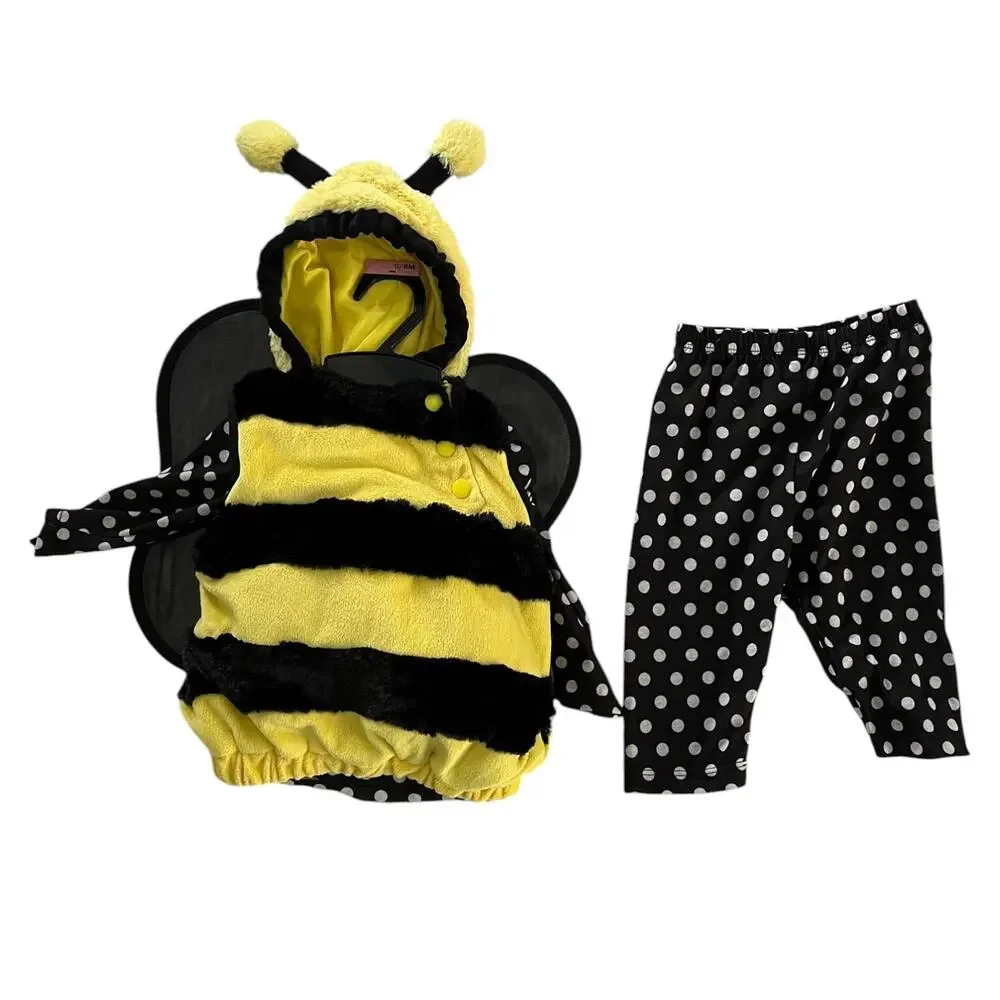 Baby Bumble Bee Costume Halloween 0/6M Yellow 3 Piece Set NEW